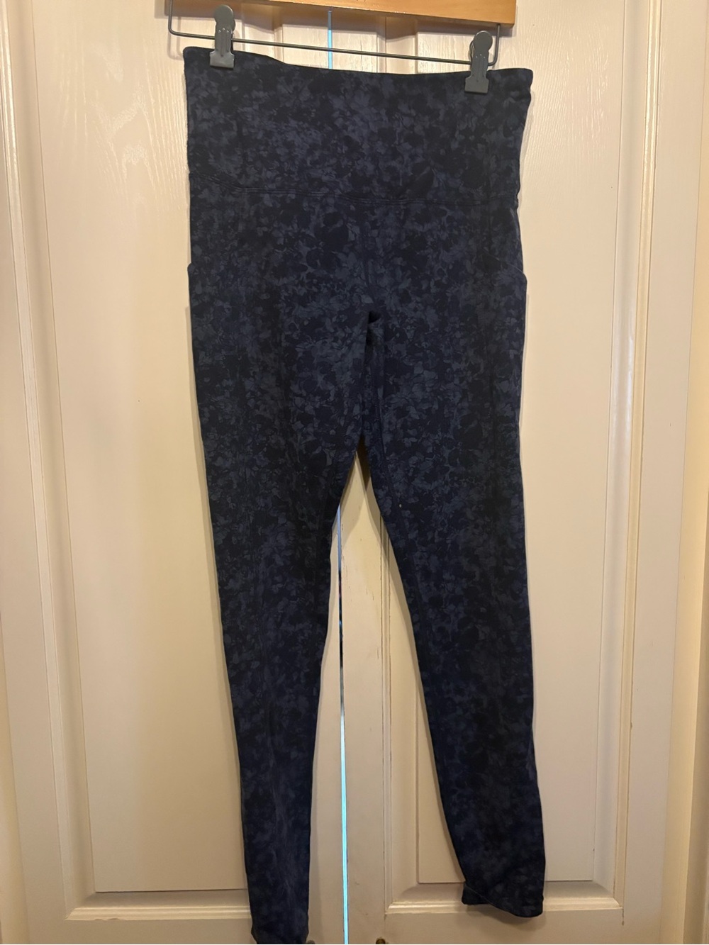 Tuff Athletics Navy Floral-Print High-Waist Leggings